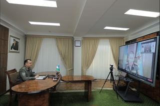 Ўзбекистон ва Қозоғистон Миллий гвардия бош қўмондонлари онлайн учрашди