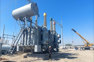 В Андижанской области идет строительство новой высоковольтной линии электропередачи и подстанции