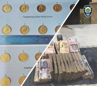 Дар вилояти Қашқадарё шаҳрванде ҳангоми кӯшиши фурӯши тангаҳои тиллои қадима дастгир гардид