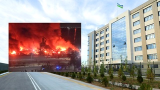 “Uch-qahramon ixtisoslashgan savdo majmuasi”da sodir boʻlgan yongʻin yuzasidan axborot berildi