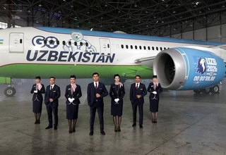 Uzbekistan Airways представила уникальный Dreamliner в поддержку сборной Узбекистана