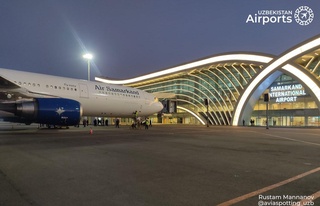 Самаркант халықаралық әуежайында “Air Samarkand”  әуе компаниясының алғашқы ұшағын қарсы алды