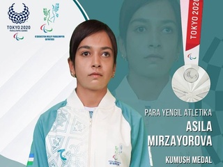 Токио-2020: параатлетка из Узбекистана Асила Мирзаëрова стала серебряным призером