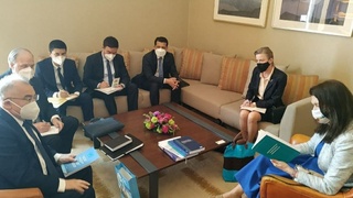 ЕХҲТнинг амалдаги раиси ва Инсон ҳуқуқлари бўйича миллий марказ директори ўзаро ҳамкорлик истиқболларини муҳокама қилдилар