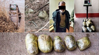 Amudaryo orqali 10 kg “gashish” olib oʻtmoqchi boʻlgan narkokuryer ushlandi