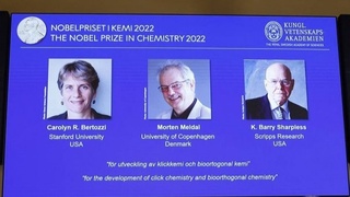 Nobel mukofotining kimyo yoʻnalishidagi sovrindorlari nomi eʼlon qilindi