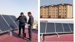 В многоэтажных жилых домах Каракалпакстана устанавливаются солнечные батареи