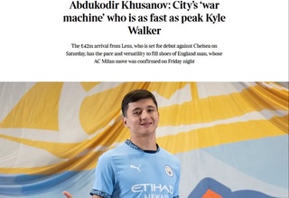 The Times newspaper: Abdukodir Khusanov is an Uzbek defender who can become a star of Manchester City