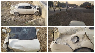 Фарғонада экскаватор билан “Сobalt” автомашинаси тўқнашди