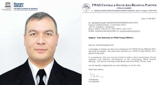 Ўзбек олими Бутунжаҳон фанлар академияси (TWAS) аъзоси этиб сайланди