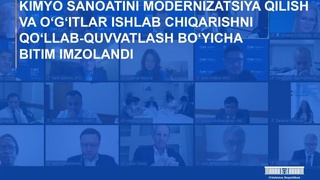 Kimyo sanoatini modernizatsiya qilish borasida hamkorlik bitimi imzolandi