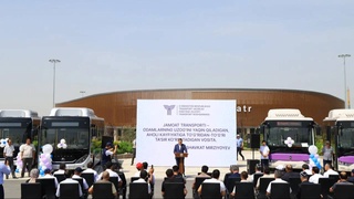 24 more modern buses have been delivered to Ferghana