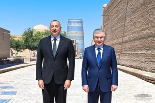 Uzbekistan, Azerbaijan Presidents visit Khiva city