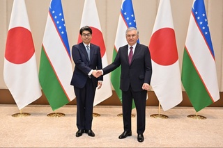 The President of Uzbekistan receives a delegation from Japan