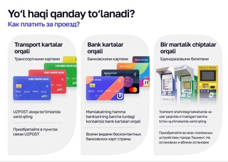 В Ташкенте с 1 января 2025 года полностью отменяется оплата наличными за проезд в автобусах