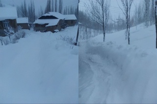 Shahrisabz tumanidagi “Koʻl” qishlogʻida qor qalinligi 90 santimetrgacha yetdi