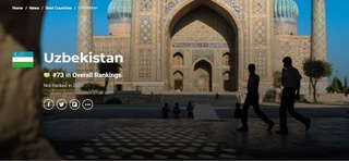 Oʻzbekiston dunyoning eng yaxshi davlatlari retingidan joy oldi