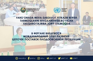 В Фергане внедряется международный опыт развития цепочек поставок плодоовощной продукции