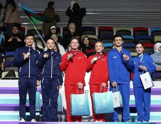 Сборная Узбекистана по трамполину завоевала серебро на Кубке мира