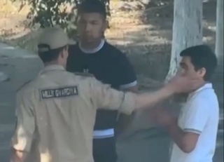 Ўқувчиларга тарсаки туширган Миллий гвардия ходими ишдан бўшатилди