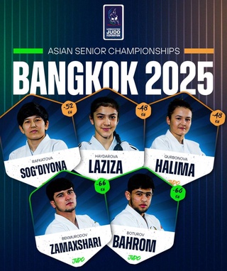 В стартовый день чемпионата Азии в Бангкоке выступят пять дзюдоистов из Узбекистана