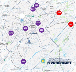 Тошкентда PM2.5 кўрсаткичи меъёрдан 3,1 баробар юқори қайд этилди