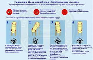 Сирпанчиқ йўлда автомобилни тўғри бошқариш усулларини биласизми?