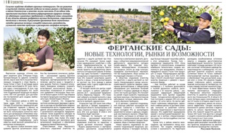 Ферганские сады: новые технологии, рынки и возможности