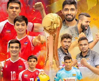 Дастаи волейболбозони Ӯзбекистон дар мусобиқаи байналмилалӣ дар Шри-Ланка медали нуқра ба даст оварданд