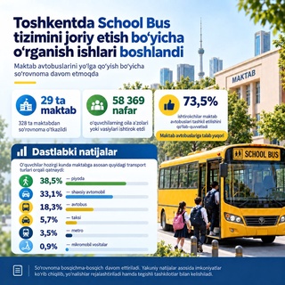 Тошкентда School Bus тизимини жорий этиш имкониятлари ўрганилмоқда