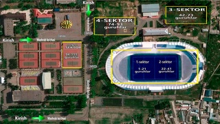 Test sinovlari oʻtkaziladigan stadion va xiyobonlar maʼlum qilindi