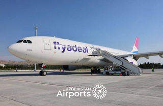 Аэропорт Андижана впервые в истории принял широкофюзеляжный Airbus A330