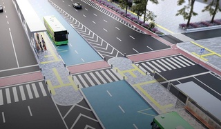 В Ташкенте с 7 октября на улице Шота Руставели запущено движение по центральной автобусной полосе