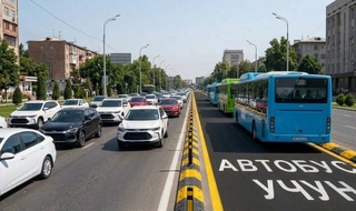 В Ташкенте автобусные полосы защитят специальными ограждениями