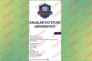 Лицензияси йўқ университетга қабул эълон қилинди. Вазирлик огоҳлантирди