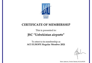 “Uzbekistan airports” Халқаро аэропортлар кенгашига аъзо бўлди