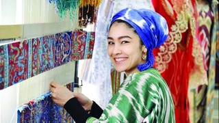 Маргиланские атлас и адрас - в Шахрисабзе