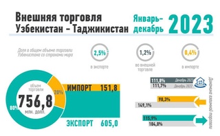 Uzbekistan's trade with Tajikistan in 2023: infographic