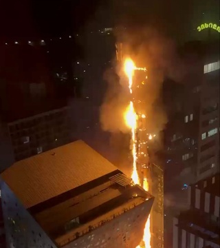 Tbilisidagi bank binosida yirik yong'in sodir bo'ldi