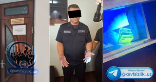 Шаҳрисабз тумани ФВБ бошлиғи 3,5 минг АҚШ долларини олган вақтида ушланди