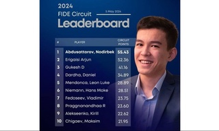 Нодирбек Абдусатторов – «FIDE Circuit» айланма тизими етакчиси
