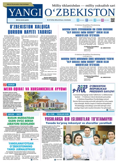 Yangi Oʼzbekiston № 127 (916), 2023-yil 28-iyun