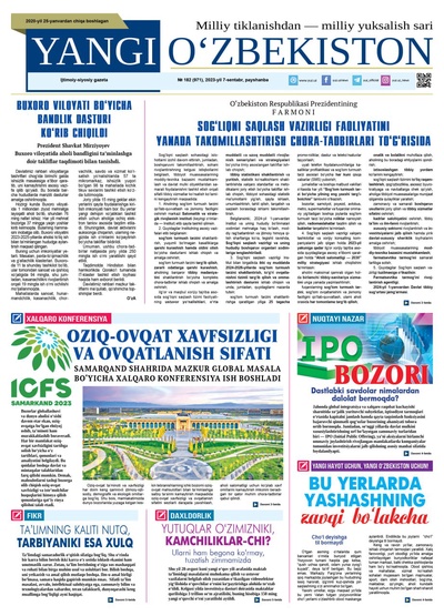 Yangi Oʼzbekiston № 182 (971), 2023-yil 7-sentabr