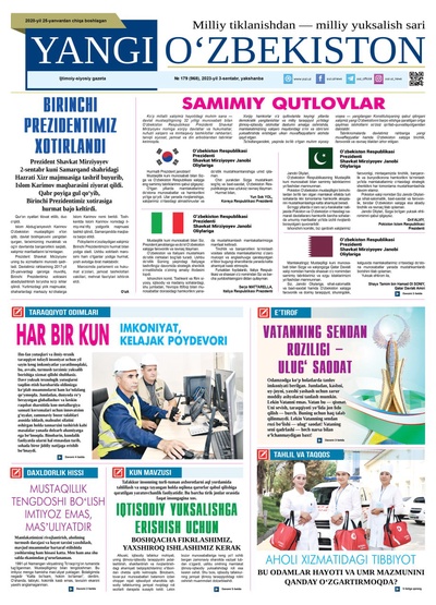 Yangi Oʼzbekiston № 179 (968), 2023-yil 3-sentabr