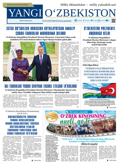 Yangi Oʼzbekiston № 111 (1172), 2024-yil 6 iyun