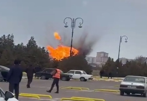 Иранский дрон упал и взорвался в аэропорту Азербайджана