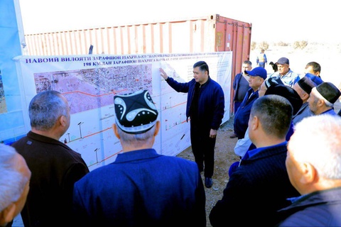 В Зарафшане началось строительство новой дороги