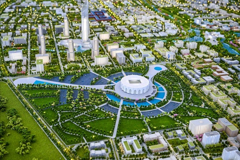 Yangi Toshkentdagi zamonaviy futbol stadioni qurilishi jadal davom etmoqda