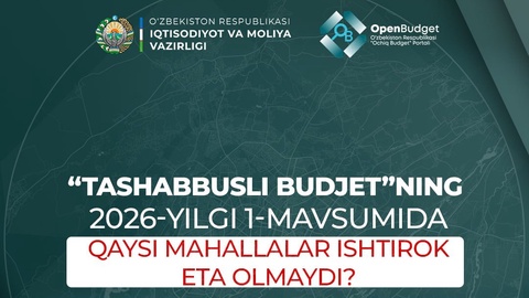 “Ташаббусли бюджет”–2026: бу галги мавсумда 1 минг 253 та маҳалла қатнашмайди