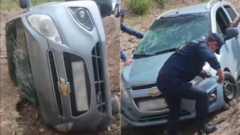 “Qamchiq” dovonida xandakqa tushib ketgan avtomashina chiqarib olindi